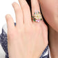 Gold-Tone Stone & Cubic Zirconia Bursting Blooms Statement Ring