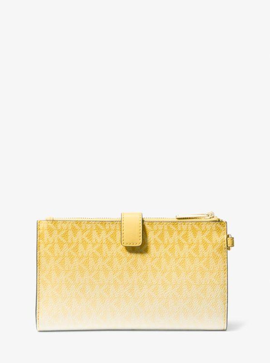 Jet Set Large Ombré Signature Logo Wristlet