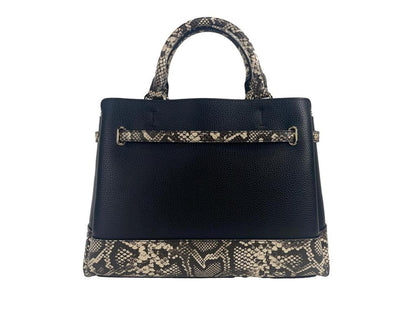 Michael Kors Reed Large Snake Skin Belted Satchel Crossbody Women's Bag