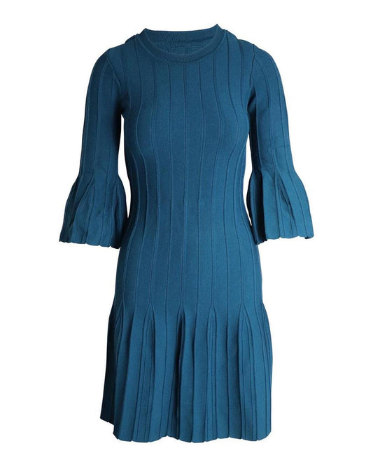 Michael Michael Kors Bell Sleeve Dress in Green Viscose