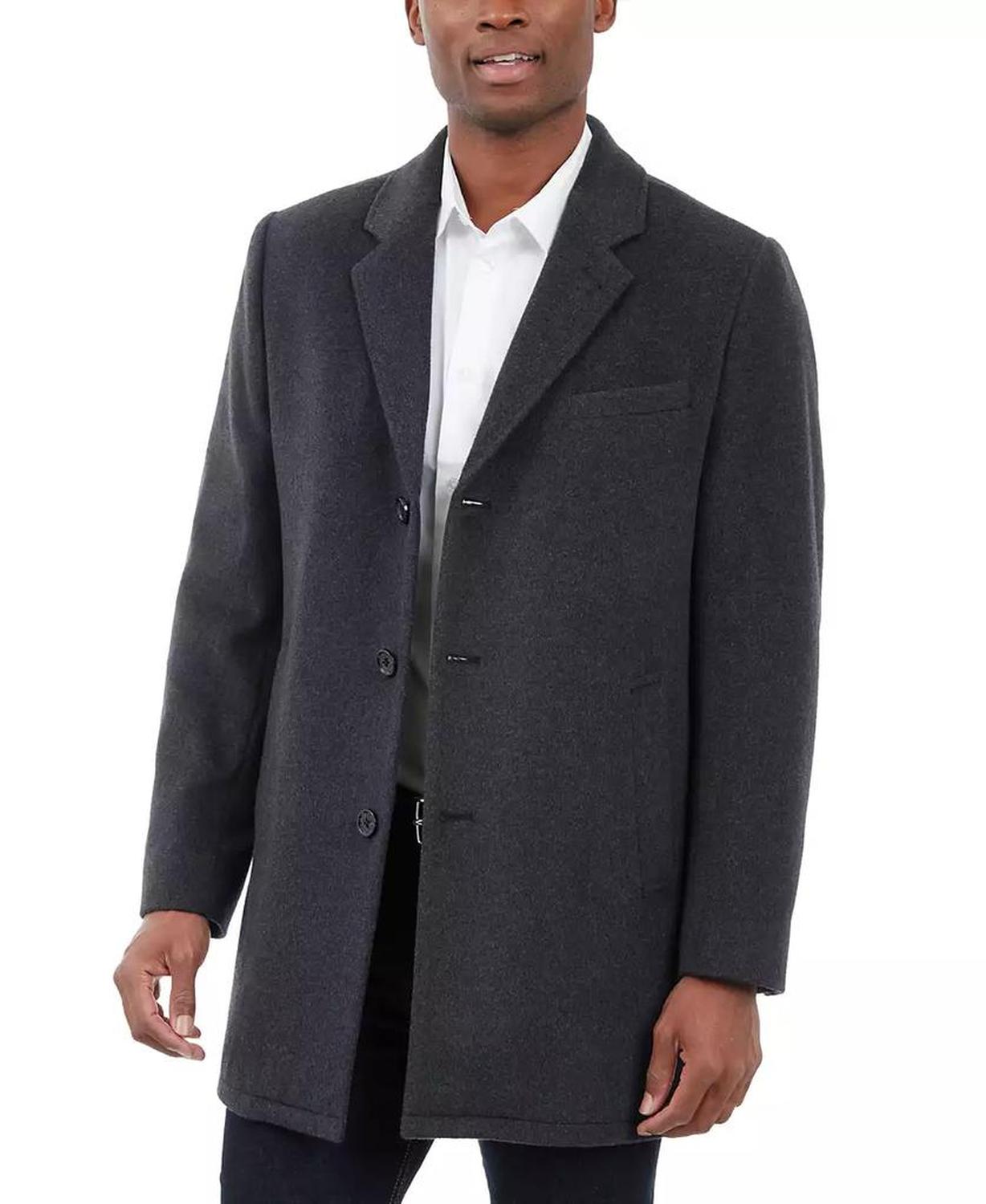 Men's Wool-Blend Car Coat