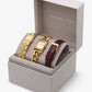 Petite Monroe Gold-Tone and Crocodile-Embossed Leather Watch Strap Set