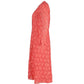 Michael Michael Kors Long Sleeve Midi Dress in Coral Cotton Lace