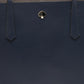 Navy Blue Leather Molly Tote