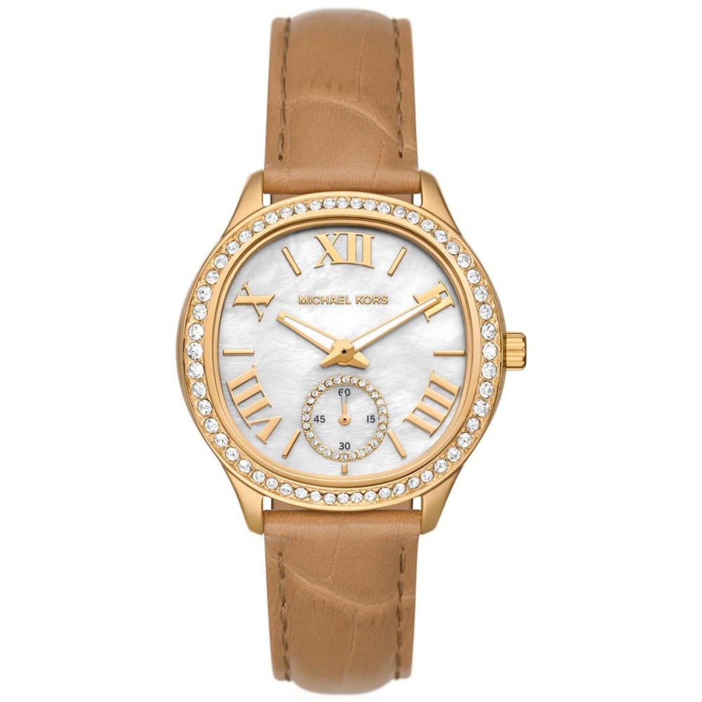 Women's Sage Three-Hand Peanut Croco Embossed Leather Watch 38mm