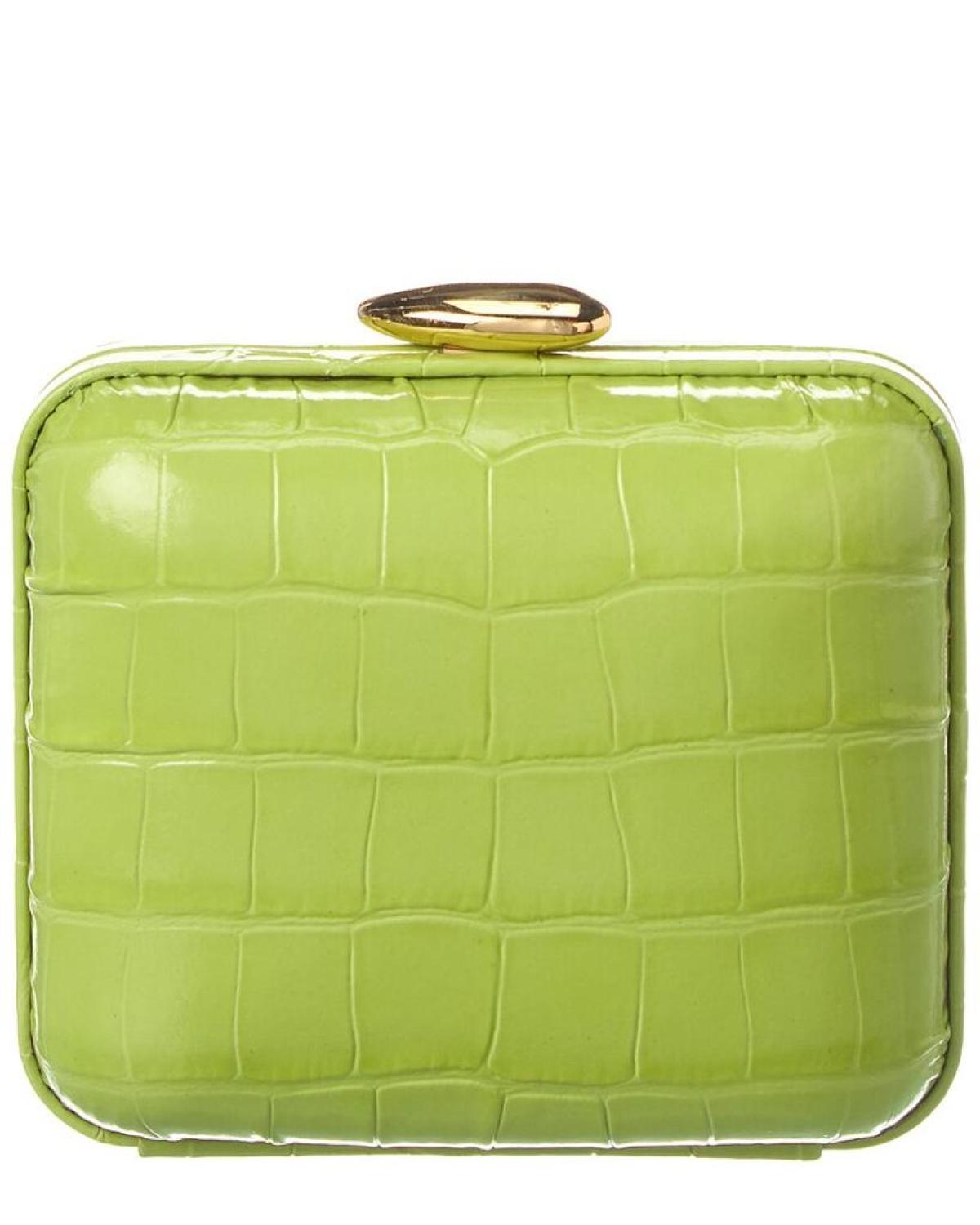 Michael Kors Collection Mini Box Croc-Embossed Leather Minaudiere