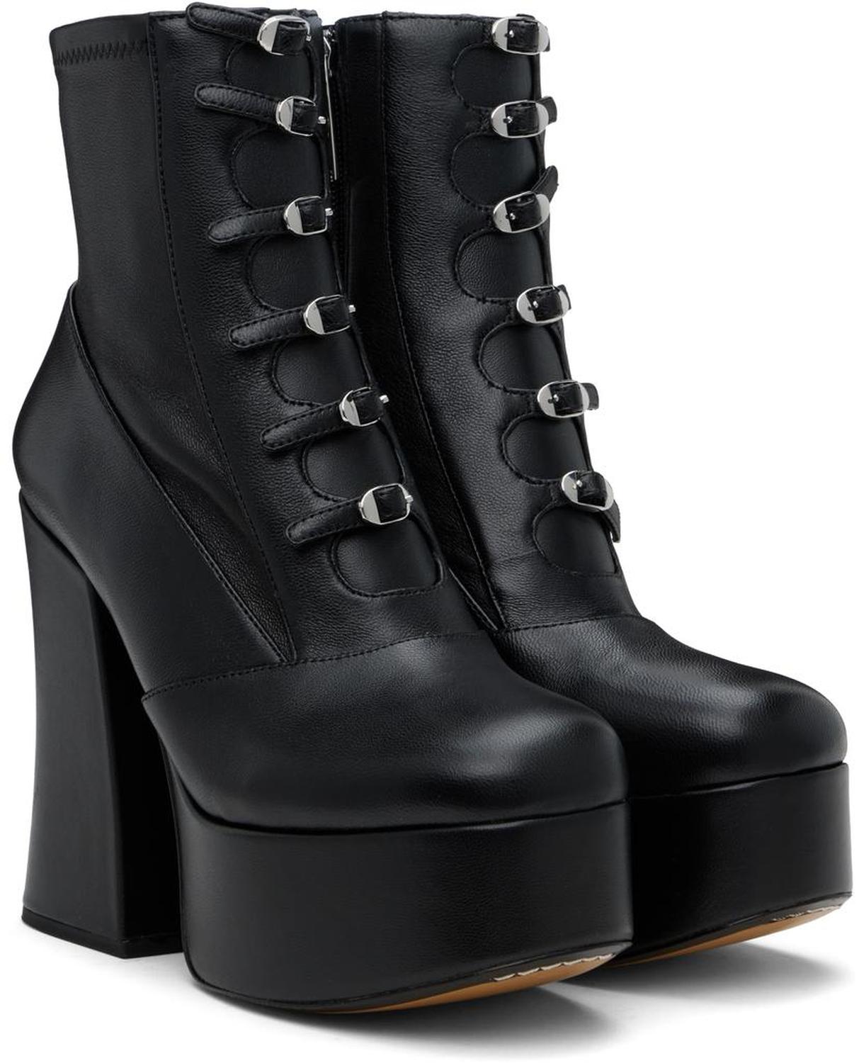 Black 'The Kiki' Stretch Ankle Boots