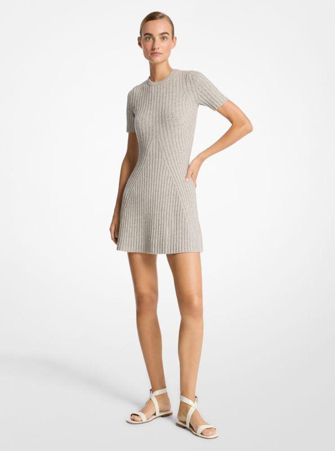 Ribbed Cashmere Mini Dress