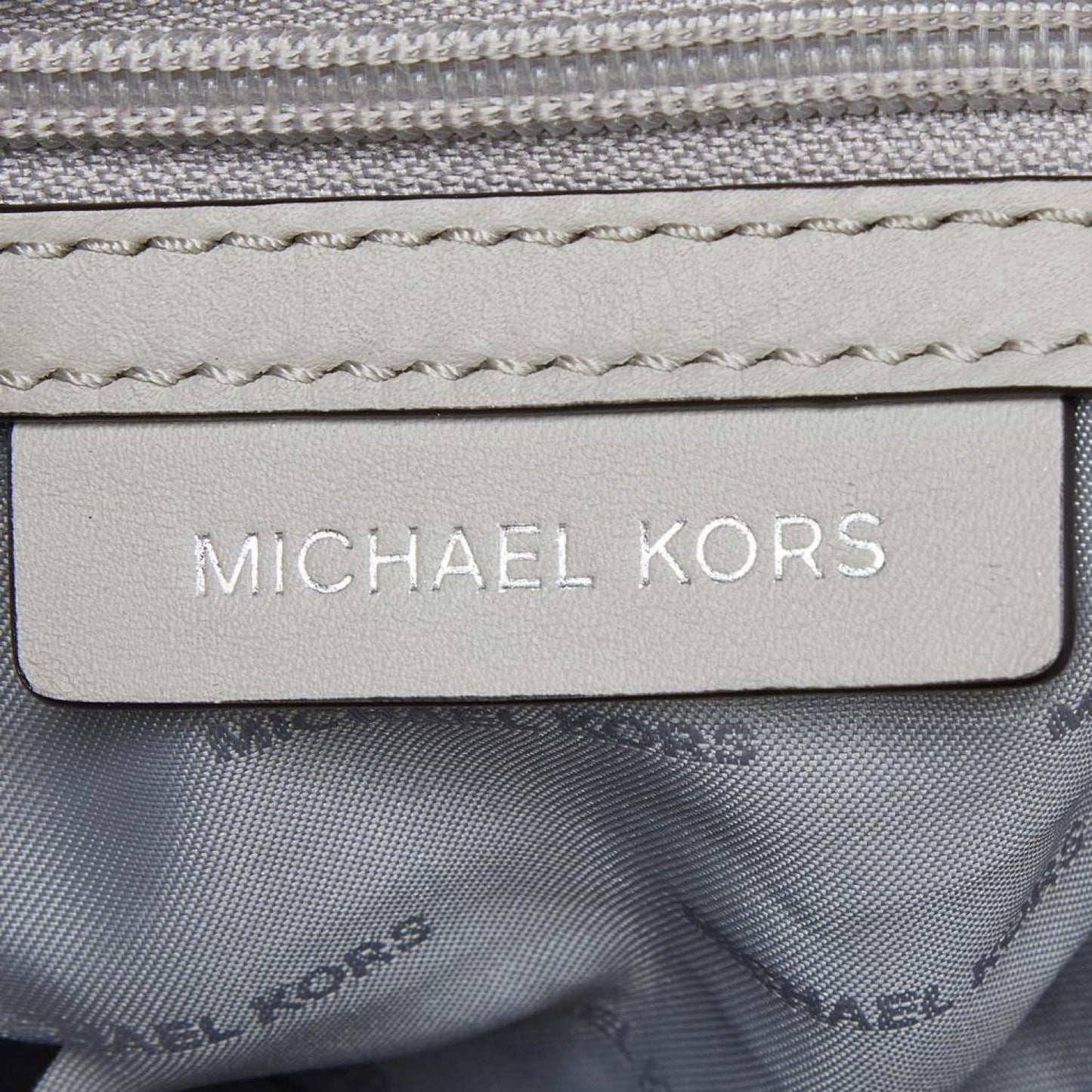 Michael Kors Beige Leather Grand Shoulder Bag