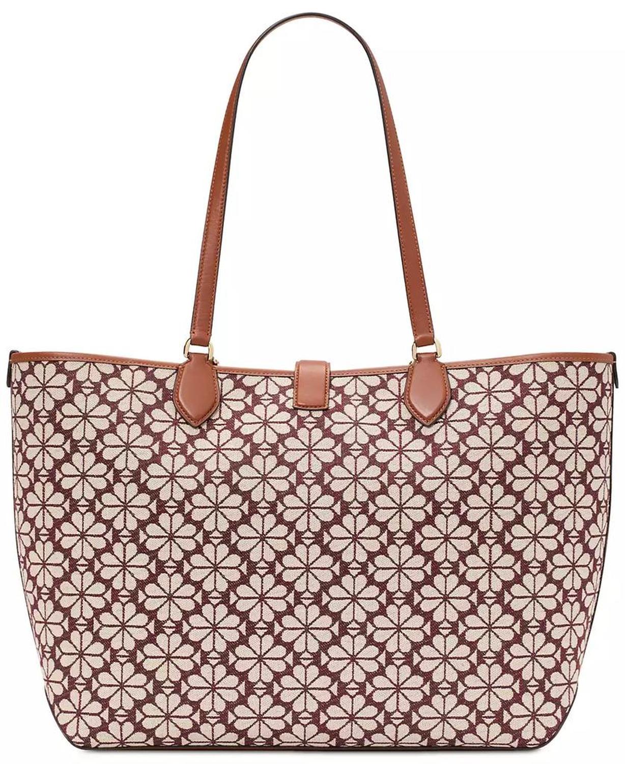 Spade Flower Jacquard Open Tote Bag