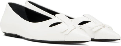 White 'The Kat' Ballerina Flats