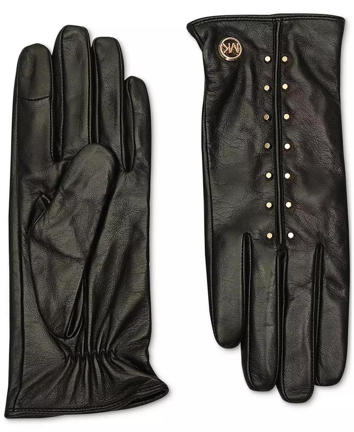 MICHAEL Women's Astor Studded Leather Tech Gloves