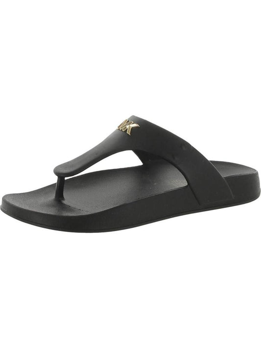 eva Womens Embellished Rubber Slide Sandals