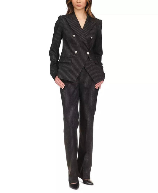 Women's Metallic Pinstripe Cutaway Blazer