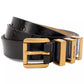 MICHAEL Women's Gold-Tone Leather Belt