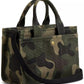 Camo Print Canvas Small Cargo Tote 20