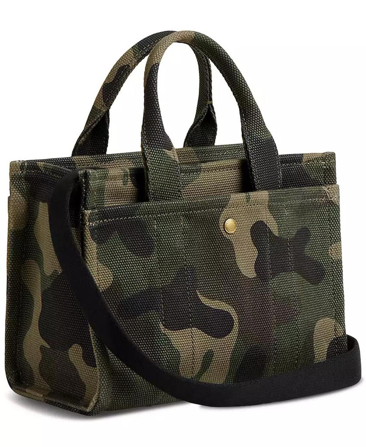 Camo Print Canvas Small Cargo Tote 20