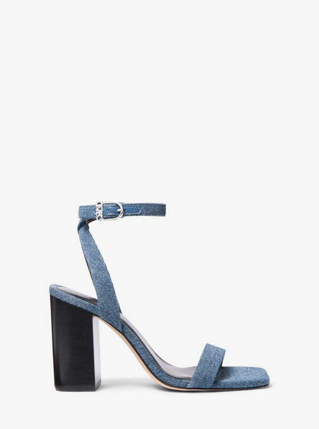 Merriam Denim Block Heel Sandal