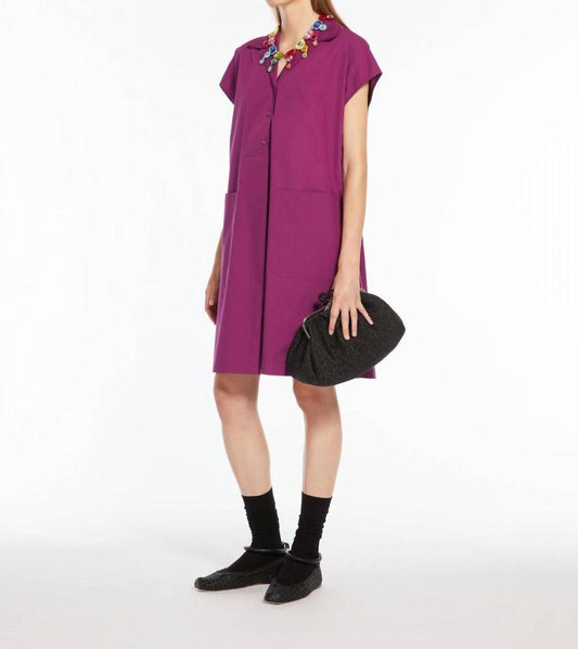 Weekend Benny Poplin A Line Dress In Purple