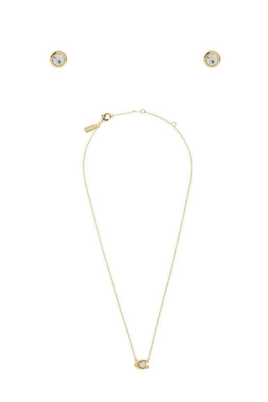 Coach Signature Necklace & Earrings Set