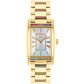 Women's Resse Gold-Tone Stainless Steel and Rainbow Crystal Watch 24mm