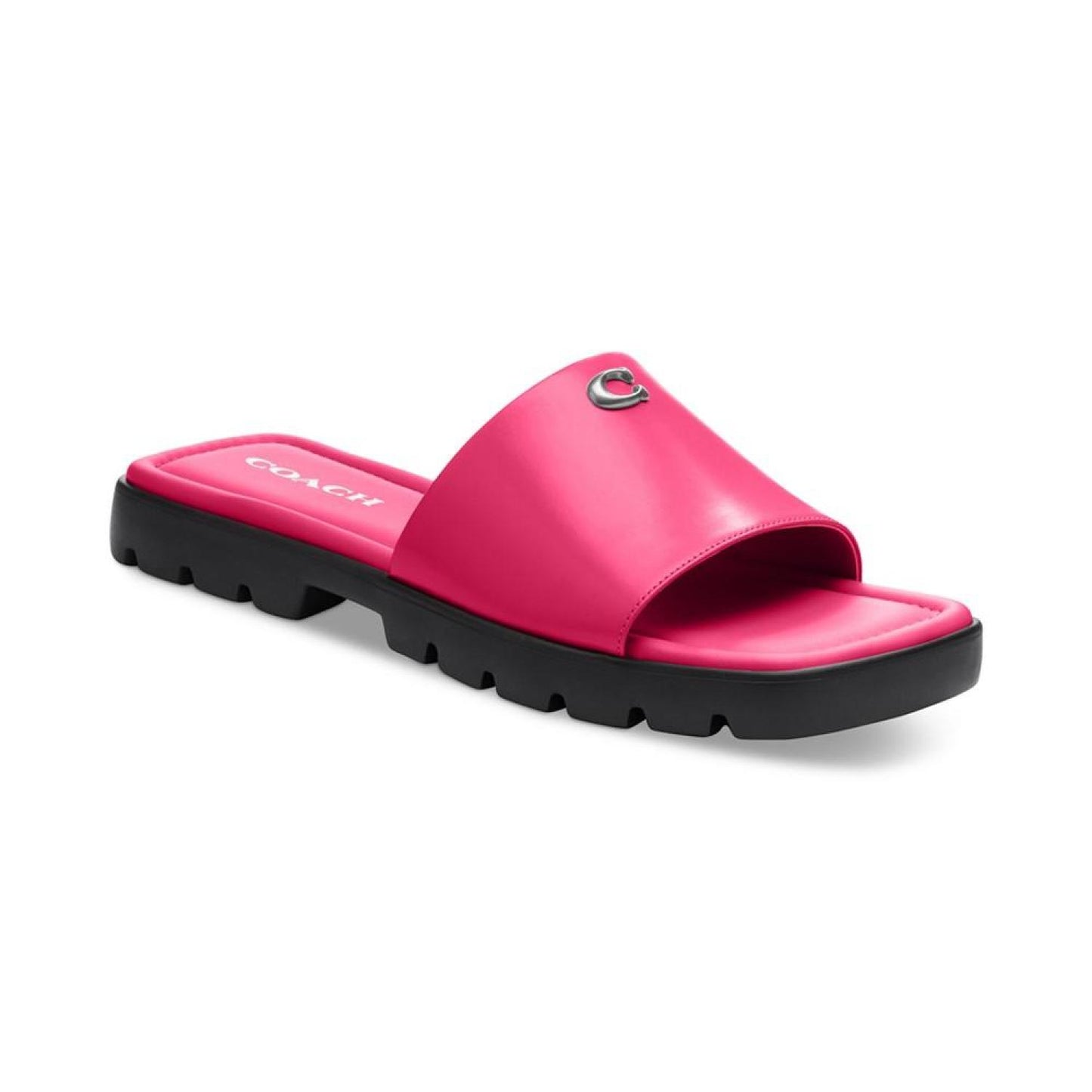 Women's Florence "C" Lug-Sole Slip-On Slide Flat Sandals