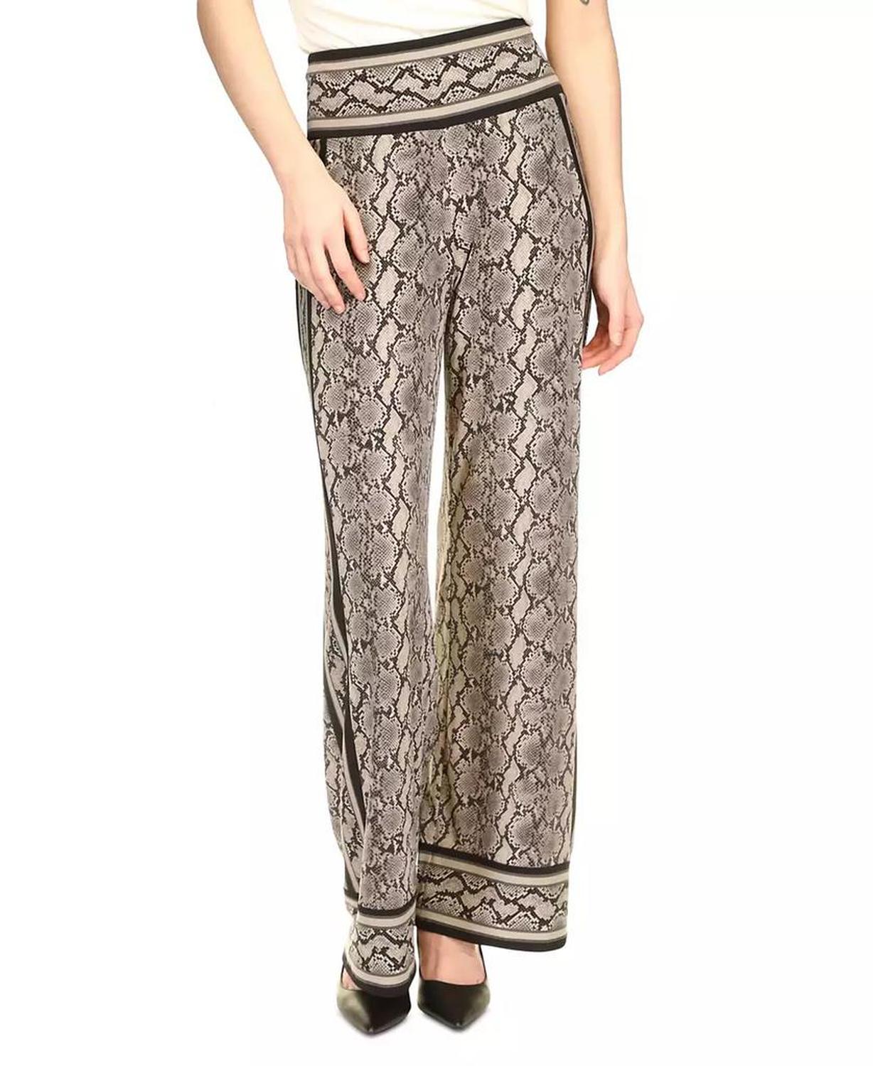 Women's Snake-Print Border-Print Pants