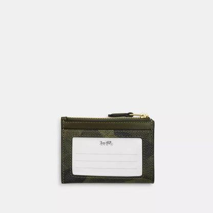 Coach Outlet Mini Skinny Id Case In Signature Camo Print