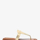 Lena Metallic Leather T-Strap Sandal