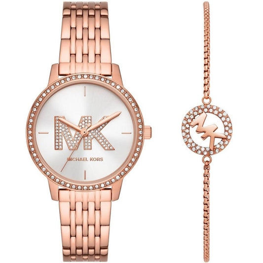 Women's Melissa Three-Hand Rose Gold-Tone Stainless Steel Watch Set 35mm