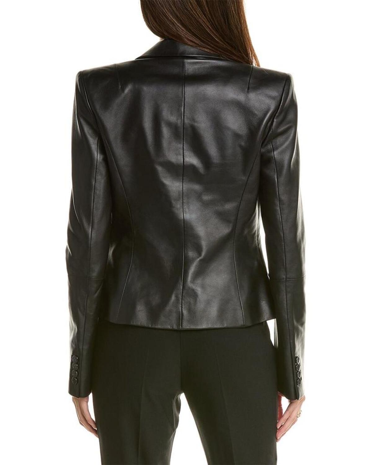 Michael Kors Collection Plonge Leather Jacket