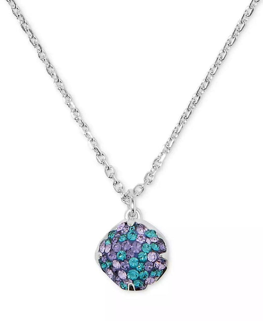 Silver-Tone Pop of Joy Mini Pendant Necklace, 16" + 3" extender