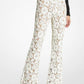 Hand-Embroidered Paillette Floral Lace Pants