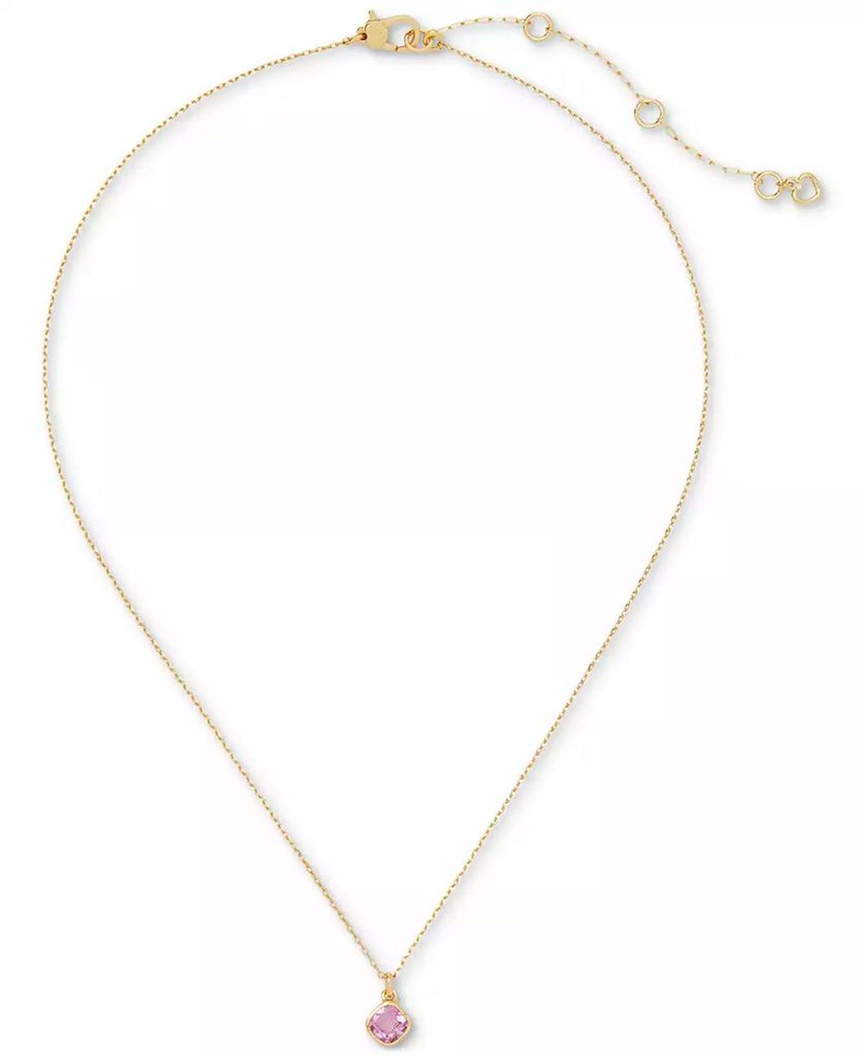 Gold-Tone Bubbly Bezel Mini Pendant Necklace, 16" + 3" extender