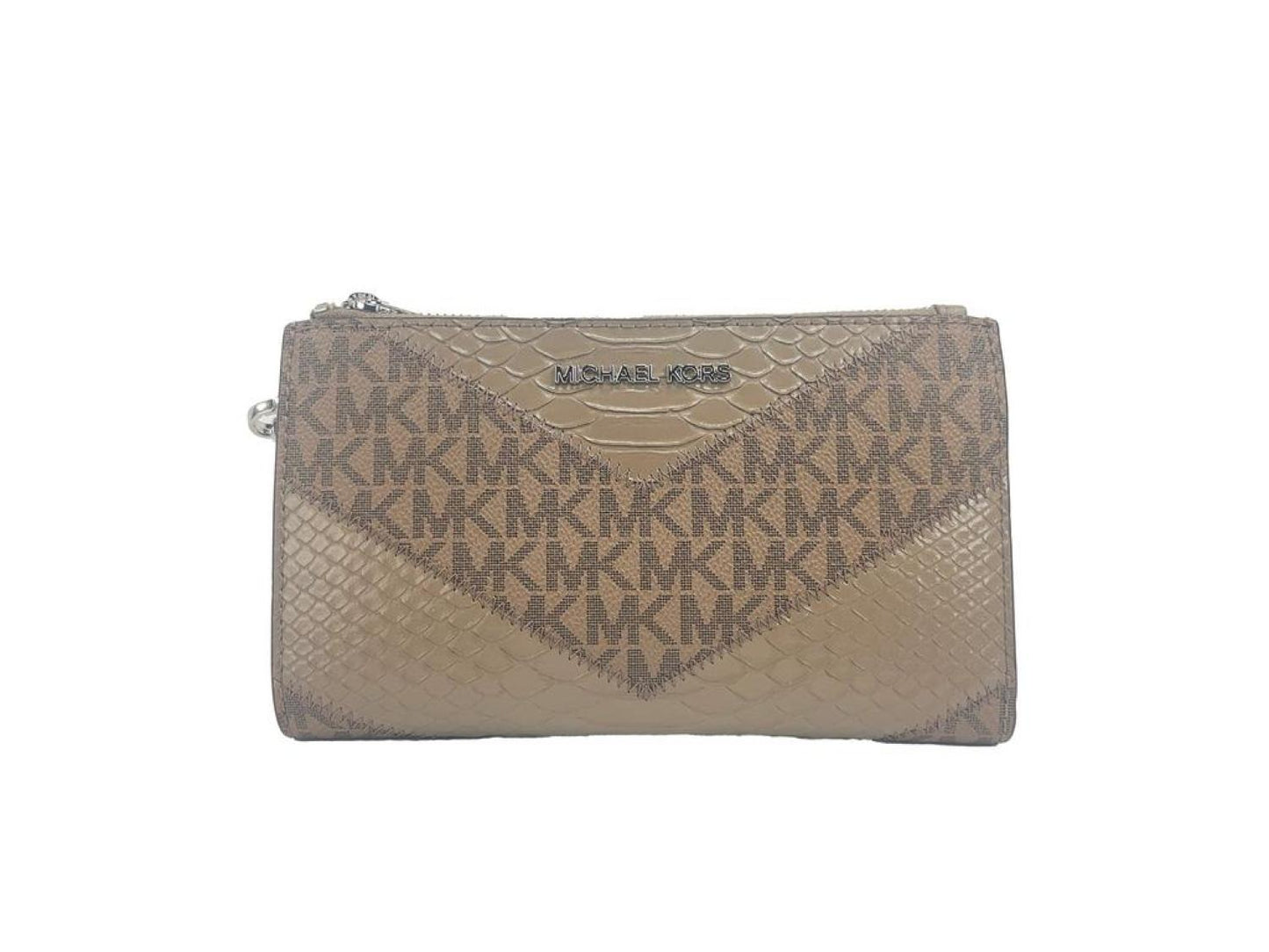 Michael Kors Jet Set Large Double Zip Python Dusk Wristlet Women's Wallet