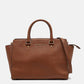 Michael Kors Brown Leather Medium Selma Satchel