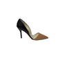 Michael Kors Julieta Two Tone D'Orsay Pumps in Brown and Black Leather