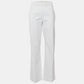 Max Mara Studio White Stretch Cotton Straight Fit Pants