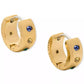 Gold-Tone Small Pavé Chunky Huggie Hoop Earrings, 0.5"