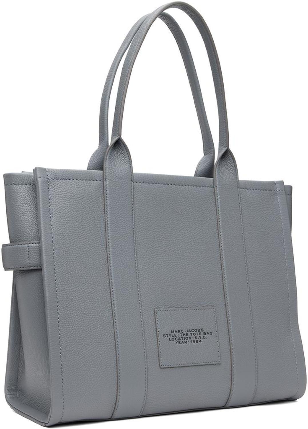 Gray 'The Leather Large' Tote