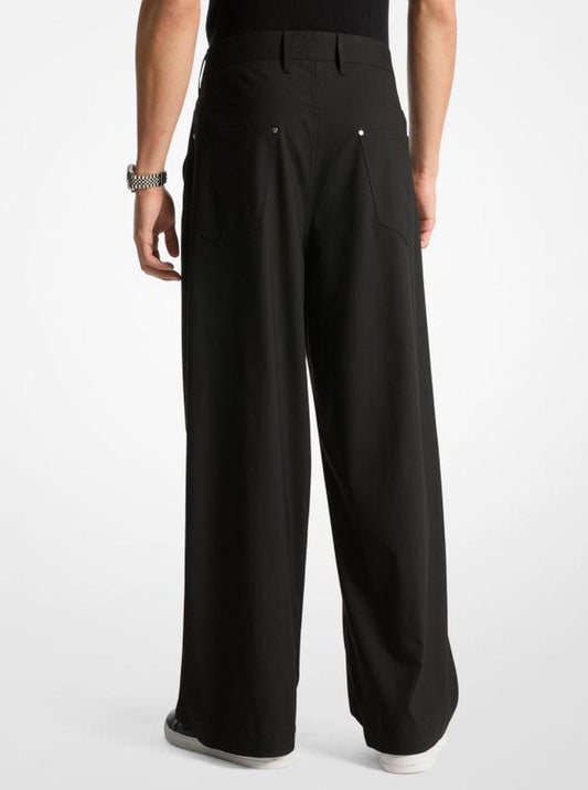 Pleated Wide-Leg Pants