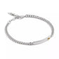 Faux Stone Signature ID Link Bracelet