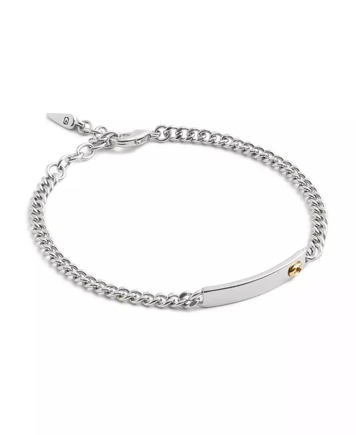 Faux Stone Signature ID Link Bracelet