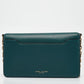 Teal Green Leather Jane Wallet On Chain