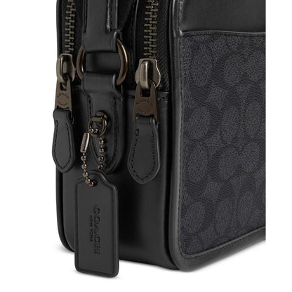 Men's Charter Signature-Print Crossbody Bag