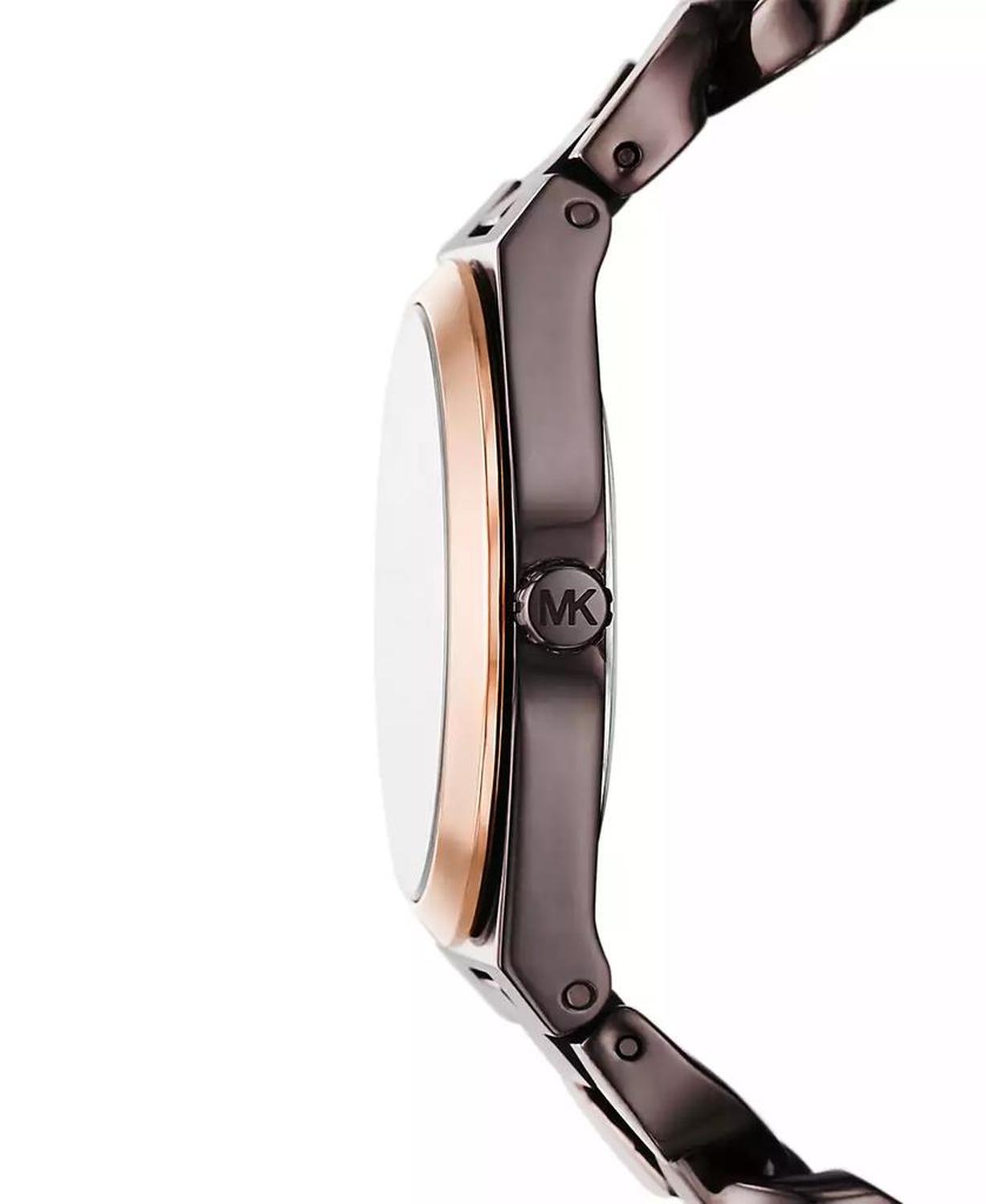 Women's Lennox Three-Hand Chocolate and Rose Gold-Tone Stainless Steel Watch 37mm