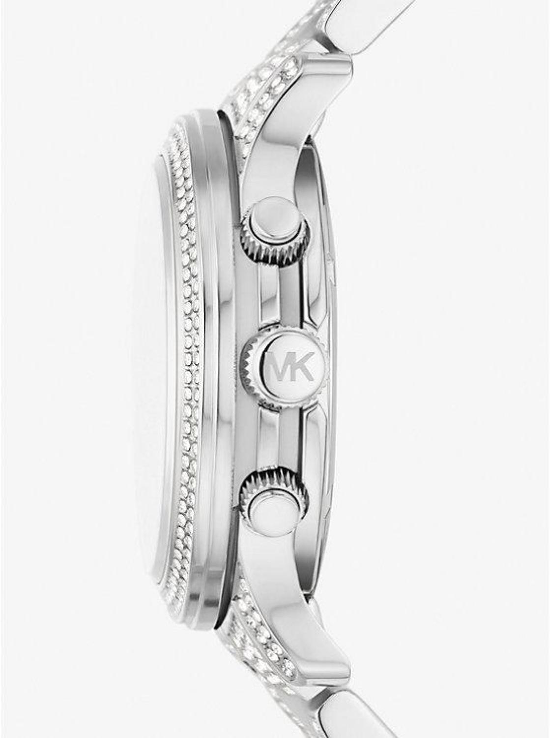 Runway Pavé Silver-Tone Watch