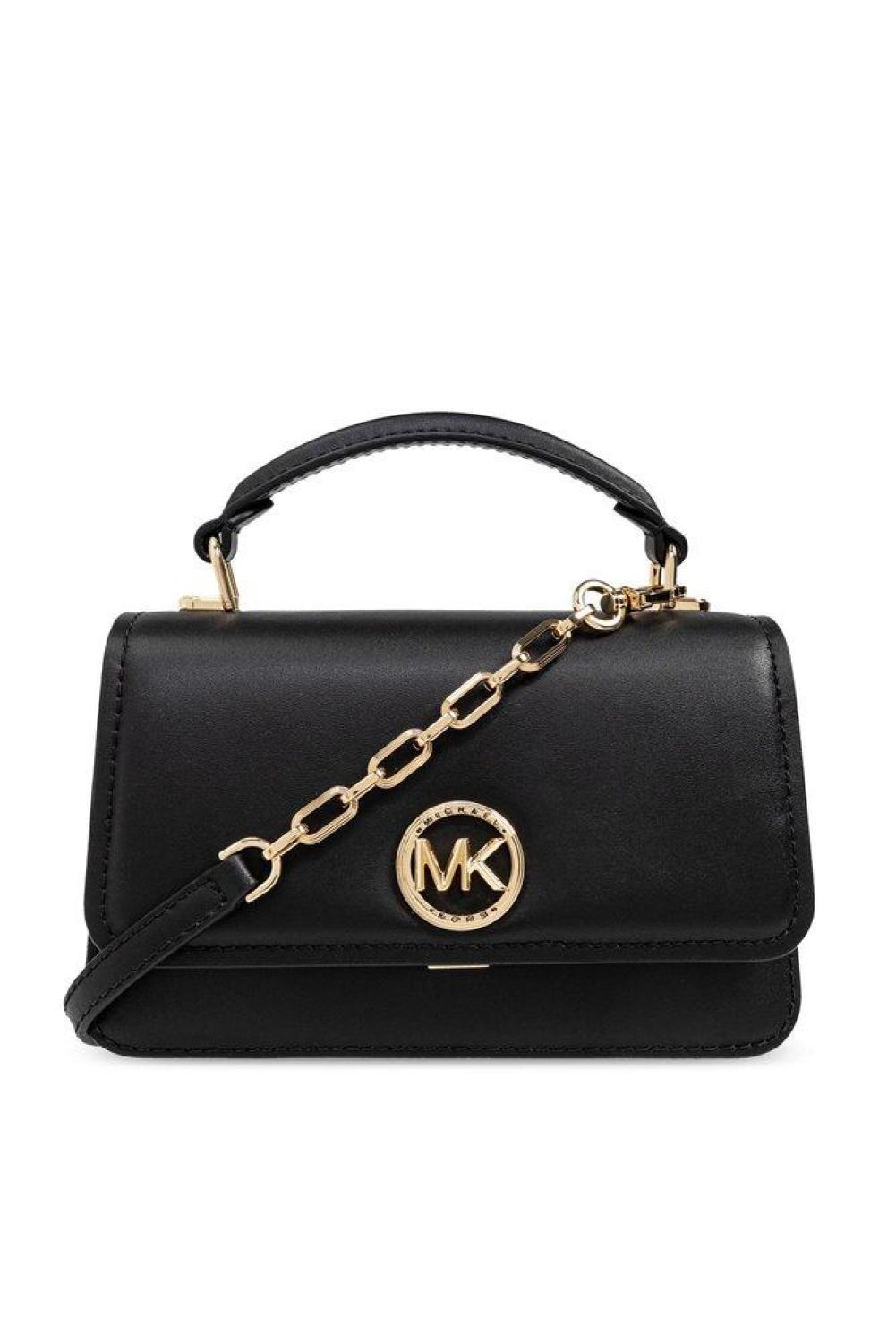 Michael Michael Kors Delancey Logo Plaque Shoulder Bag