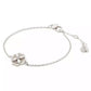 Silver-Tone Pavé Flower Charm Link Bracelet