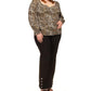 Plus Size Long Sleeve Puff Sleeve Ruched Top